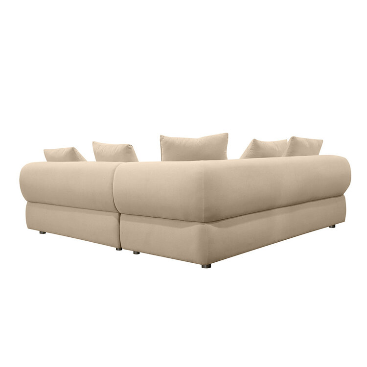 Ecksofa Palermo Samt beige links