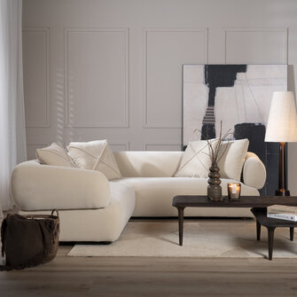 Ecksofa Palermo Samt beige links