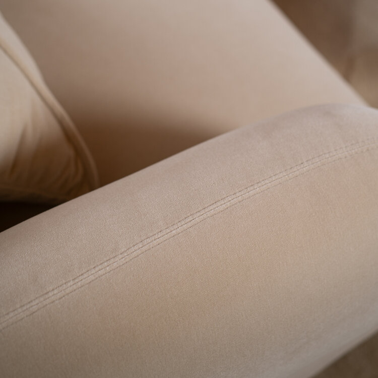 Ecksofa Palermo Samt beige links