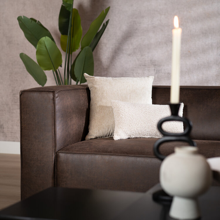 Ecksofa Memphis Eco-Leder braun rechts