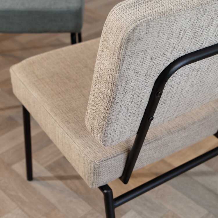 Esszimmerstuhl Espen recycelter Stoff taupe