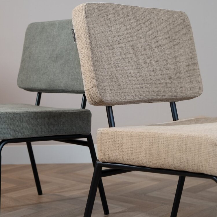 Esszimmerstuhl Espen recycelter Stoff taupe