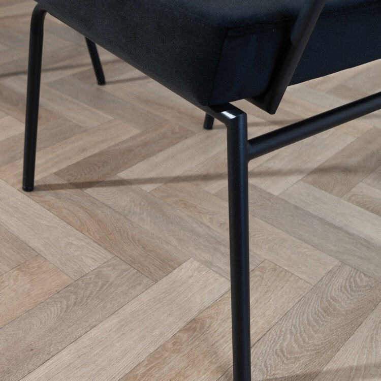 Esszimmerstuhl Espen Samt schwarz