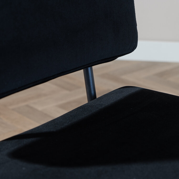 Esszimmerstuhl Espen Samt schwarz