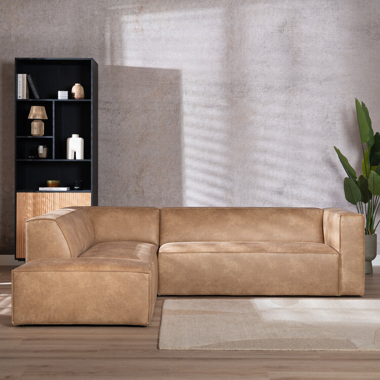Ecksofa Memphis Eco-Leder beige links