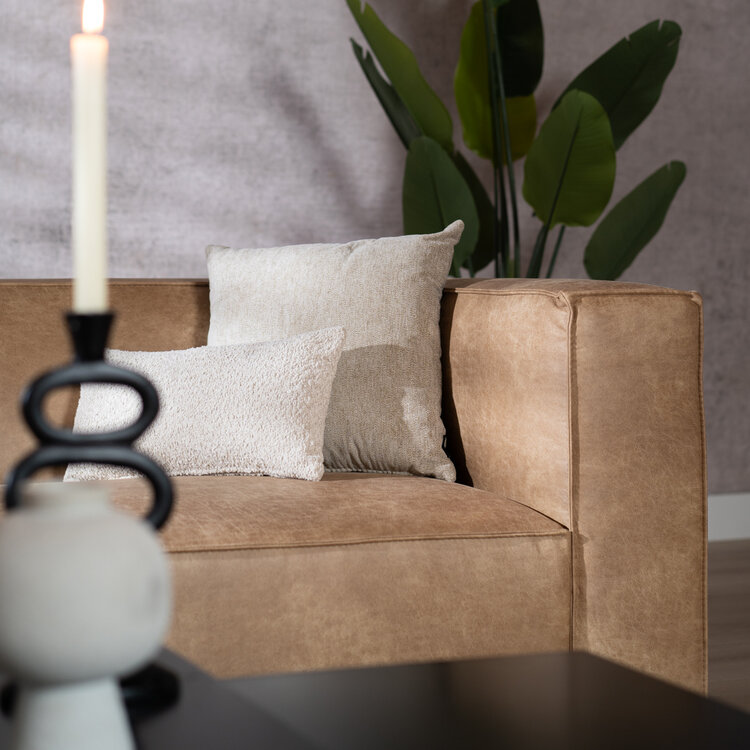 Ecksofa Memphis Eco-Leder beige links