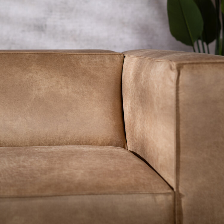 Ecksofa Memphis Eco-Leder beige links