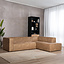 Ecksofa Memphis Eco-Leder beige rechts