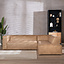 Ecksofa Memphis Eco-Leder beige rechts