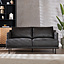 Ledersofa Denver 2,5-Sitzer anthrazit