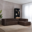 Ecksofa Memphis Eco-Leder braun rechts