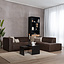 Ecksofa Memphis Eco-Leder braun rechts