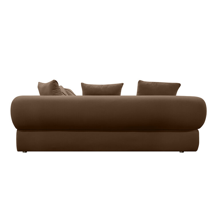 Ecksofa Palermo Samt braun links