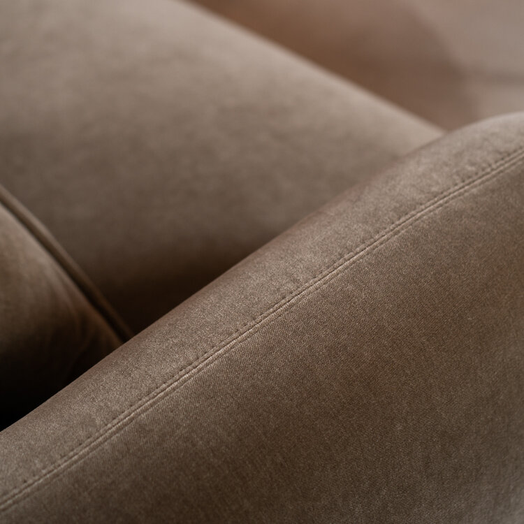 Ecksofa Palermo Samt braun links