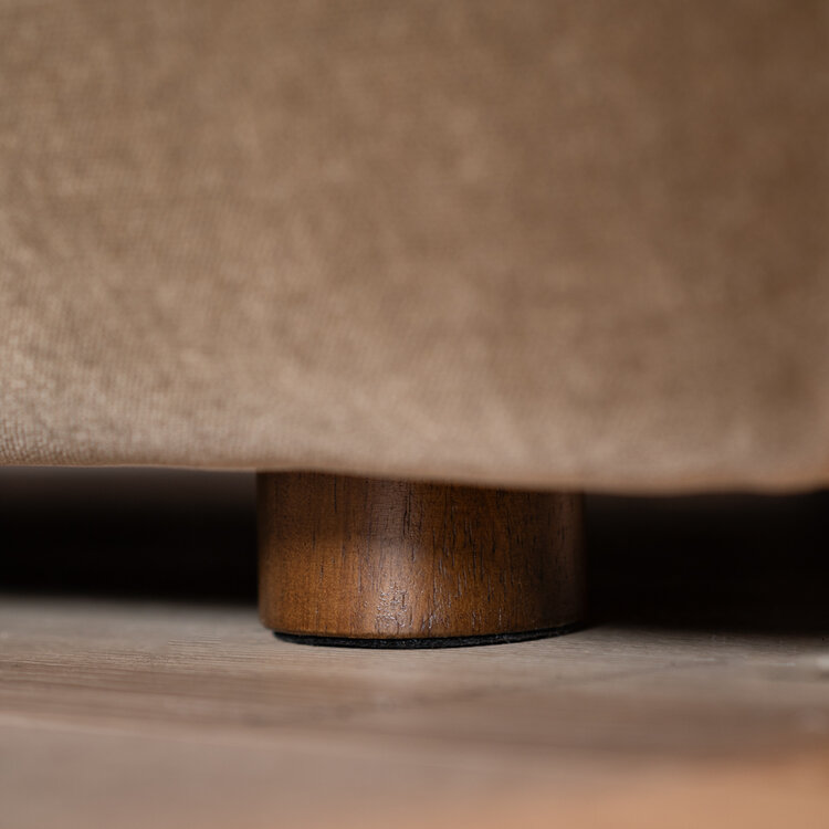 Ecksofa Palermo Samt braun links