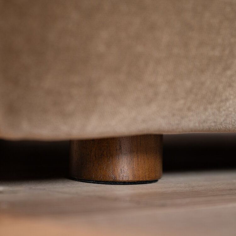 Ecksofa Palermo Samt braun rechts