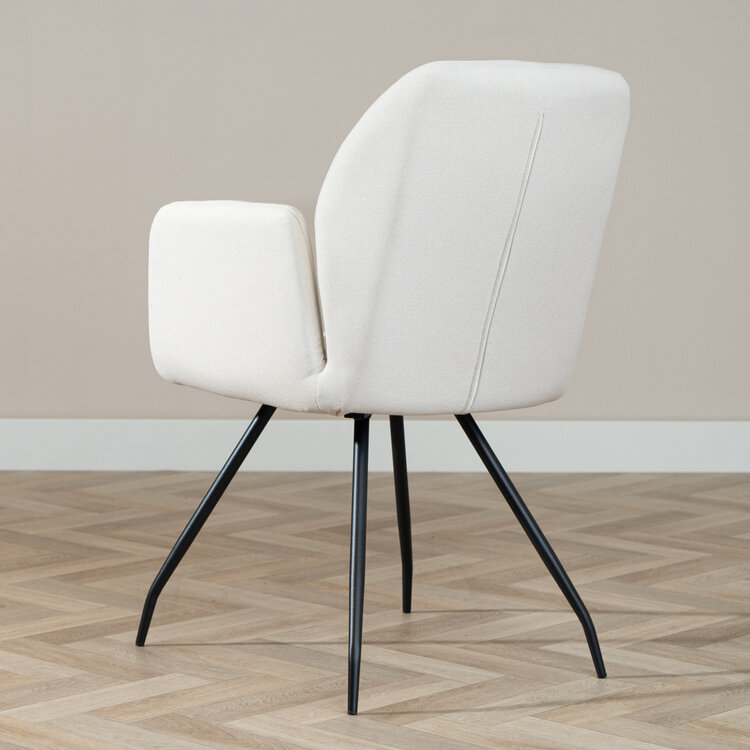 Esszimmerstuhl Frey mit Armlehne off white