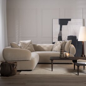Ecksofa Palermo Samt taupe links
