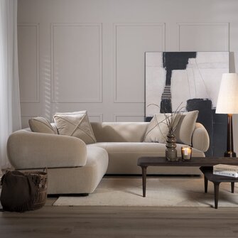 Ecksofa Palermo Samt taupe links