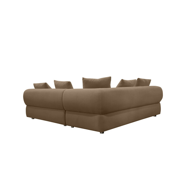 Ecksofa Palermo Samt taupe rechts