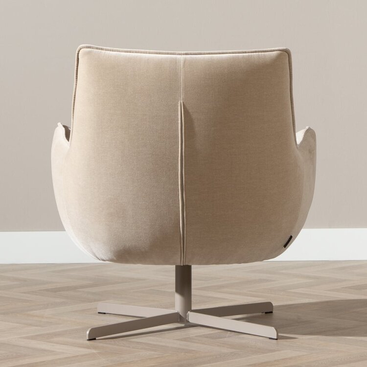 Sessel Stella Samt drehbar taupe