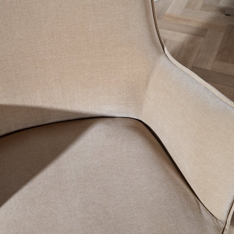 Sessel Stella Samt drehbar taupe