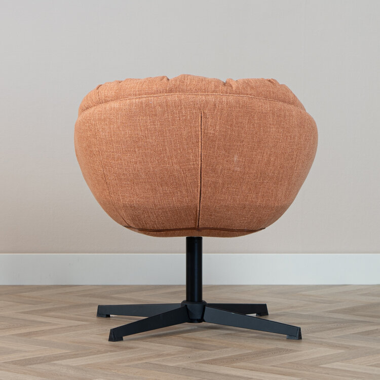 Sessel Porto drehbar Leinen kupfer