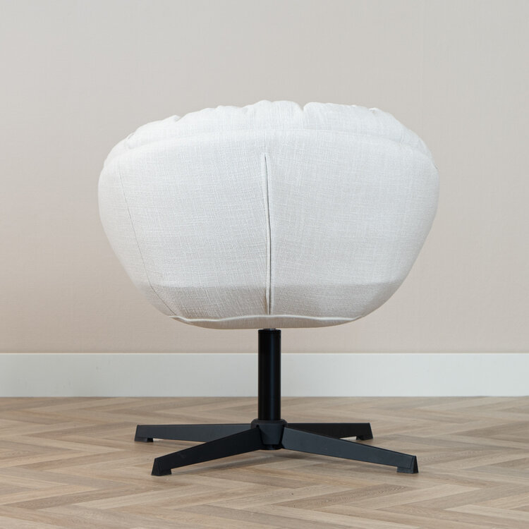 Sessel Porto drehbar Leinen off white