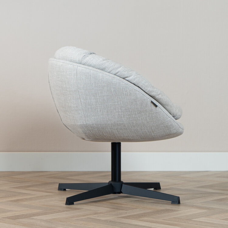 Sessel Porto drehbar Leinen taupe