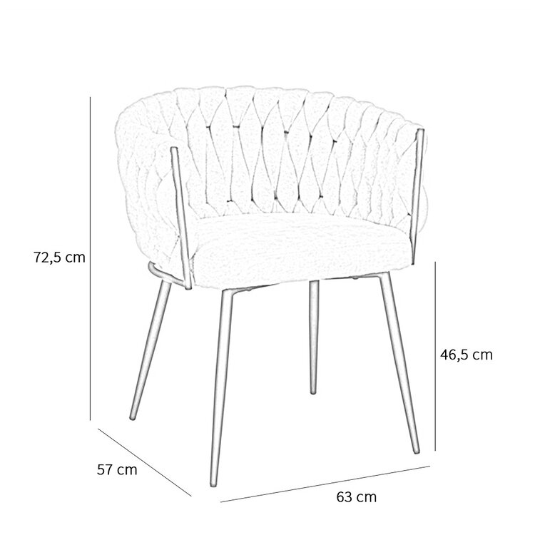 Esszimmerstuhl River Chenille braun