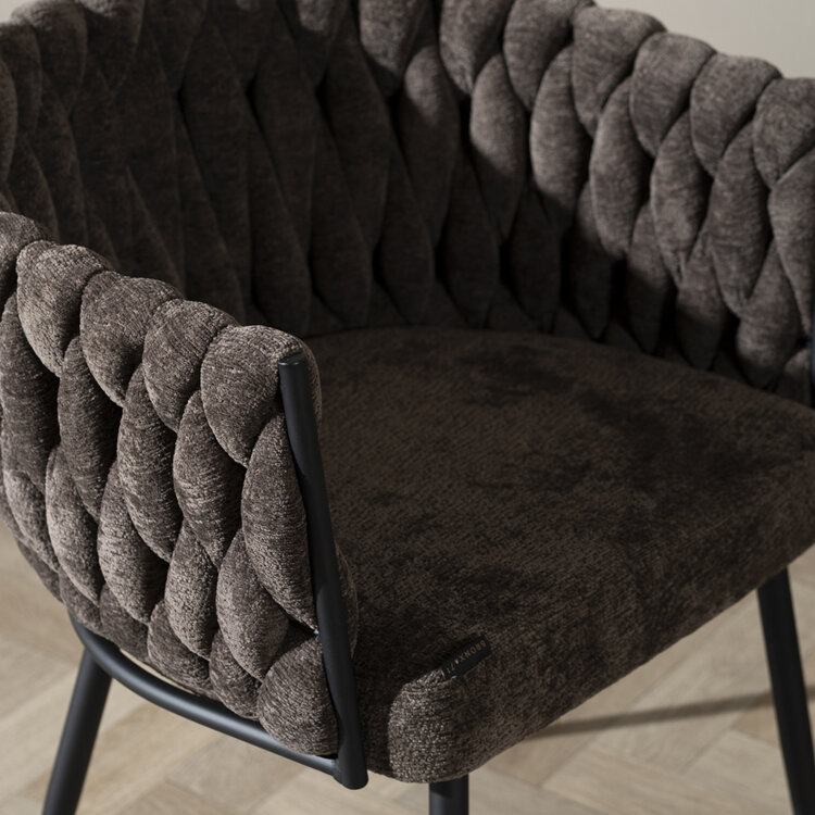 Esszimmerstuhl River Chenille braun