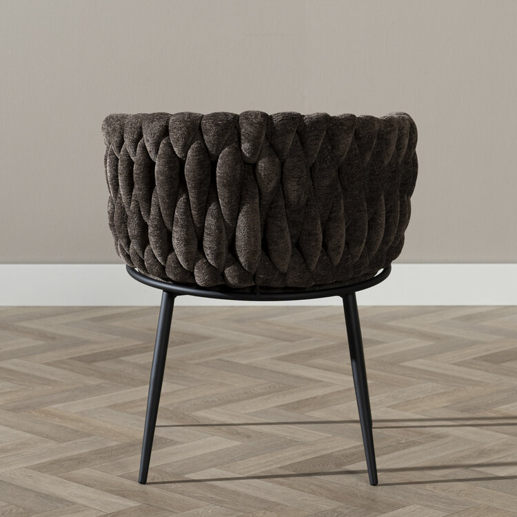 Esszimmerstuhl River Chenille braun