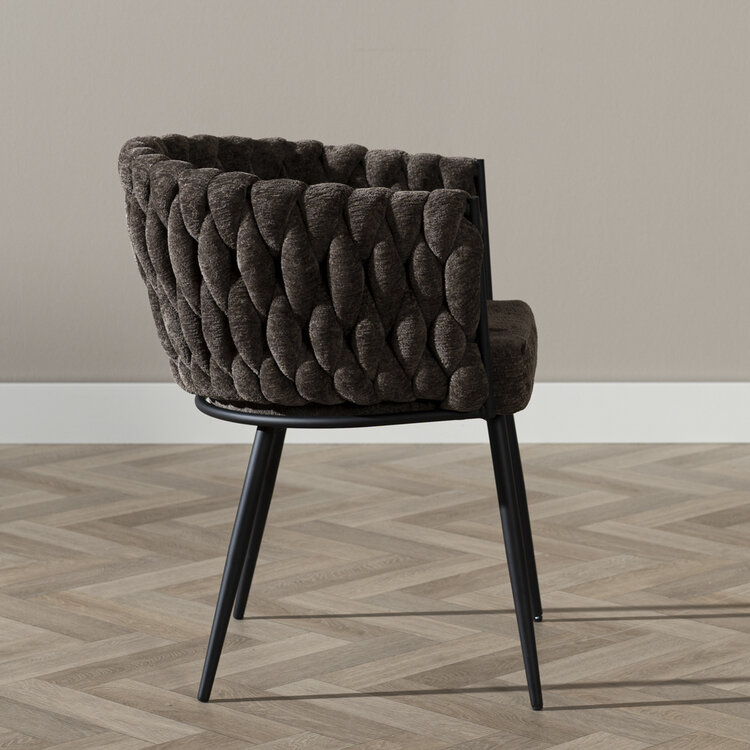 Esszimmerstuhl River Chenille braun