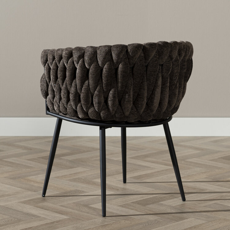 Esszimmerstuhl River Chenille braun