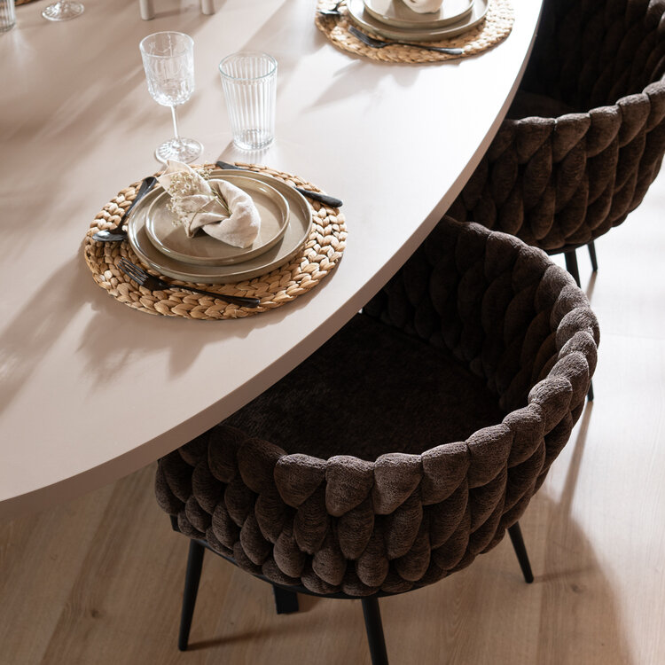 Esszimmerstuhl River Chenille braun