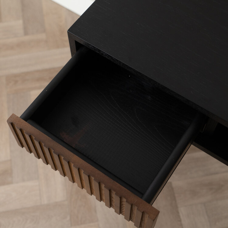 Schreibtisch Maury schwarz/Eiche dunkel 120x55x77cm