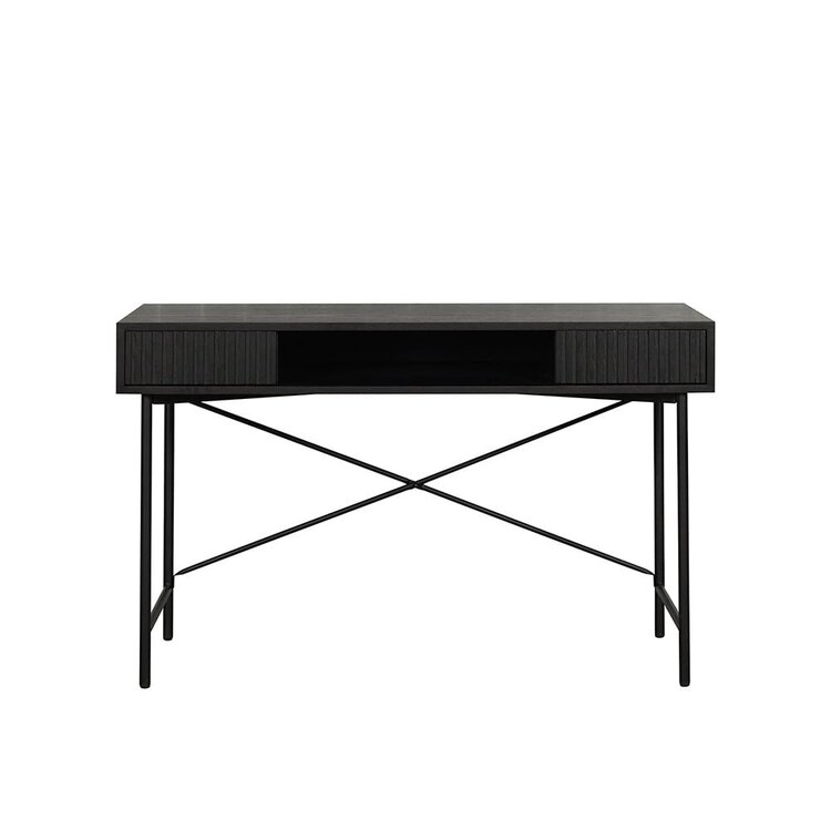 Schreibtisch Maury schwarz Eiche 120x55x77 cm