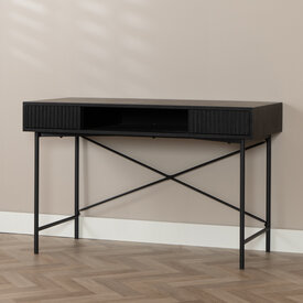 Schreibtisch Maury schwarz Eiche 120x55x77 cm