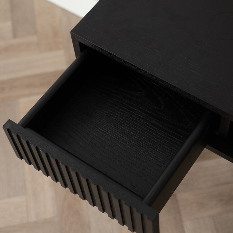 Schreibtisch Maury schwarz Eiche 120x55x77 cm