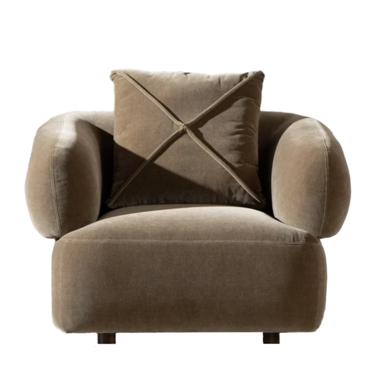 Sessel Palermo Samt braun