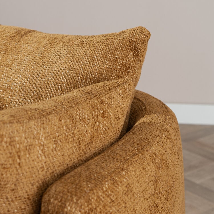 Sessel Ruby Chenille ockergelb/cognac