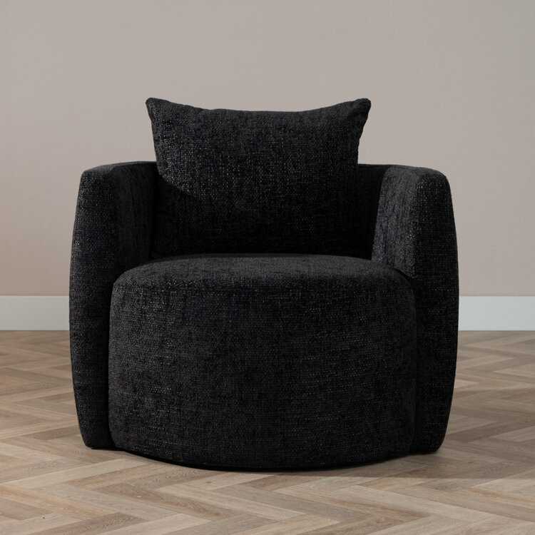 Sessel Ruby Chenille schwarz