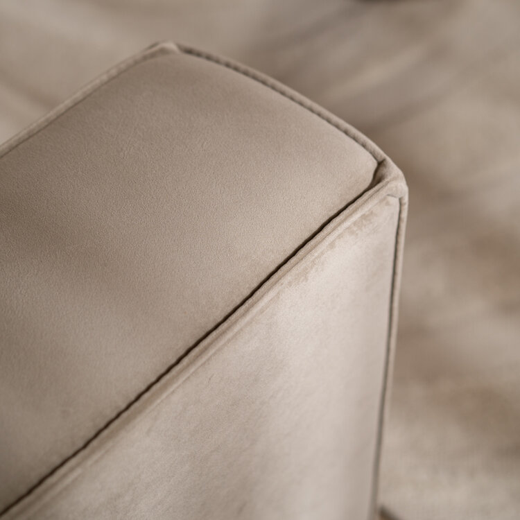 Samt Sofa Memphis 2,5-Sitzer beige