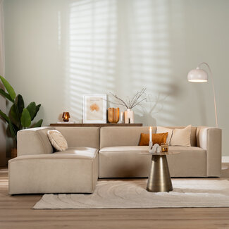 Ecksofa Memphis Samt beige links