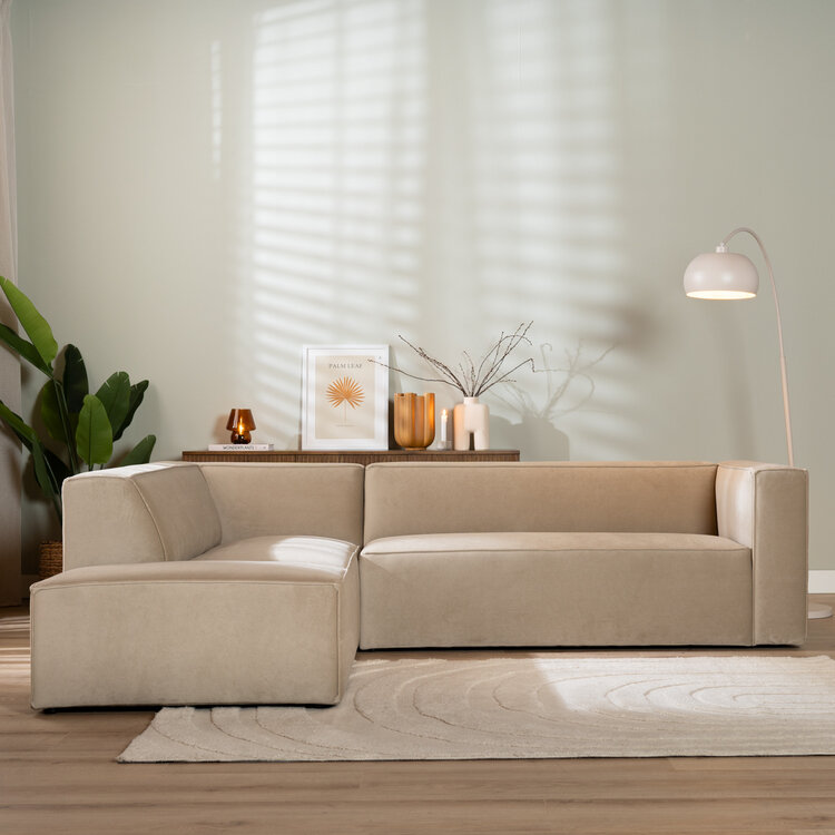 Ecksofa Memphis Samt beige links