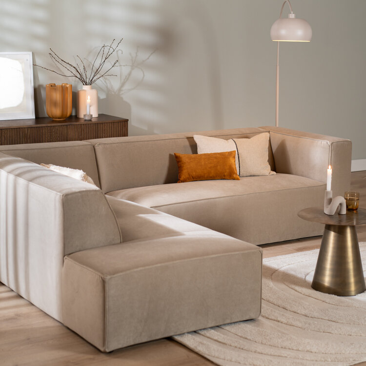 Ecksofa Memphis Samt beige links