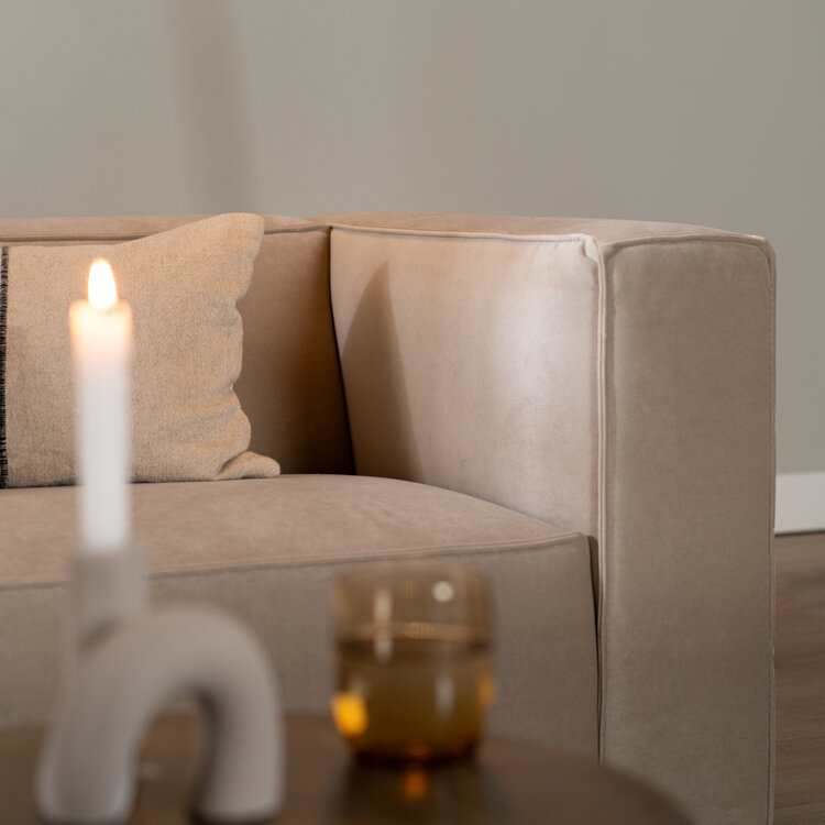 Ecksofa Memphis Samt beige links