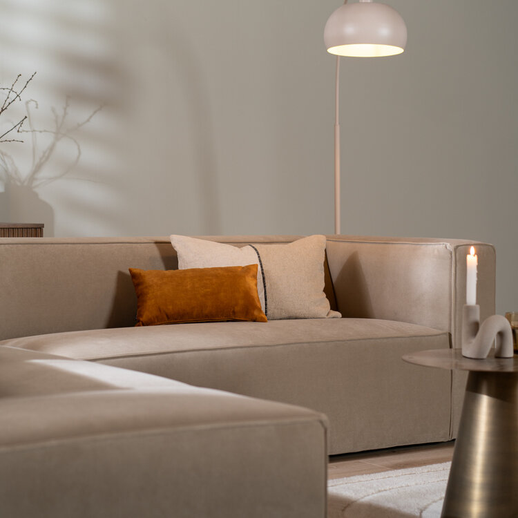 Ecksofa Memphis Samt beige links