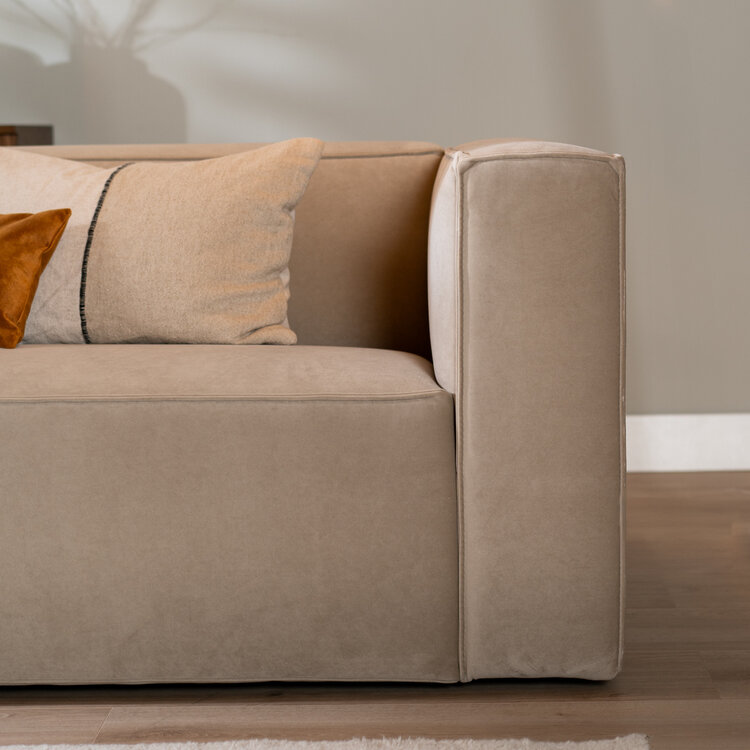 Ecksofa Memphis Samt beige links