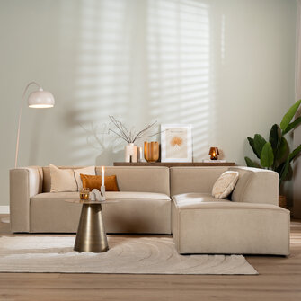Ecksofa Memphis Samt beige rechts